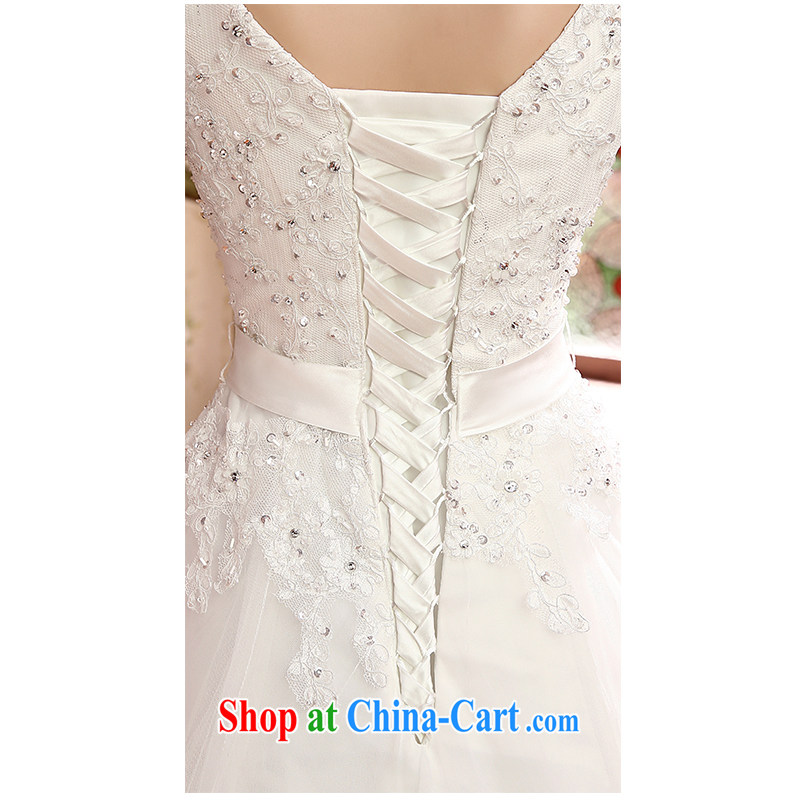 The beautiful yarn a shoulder with bridal suite 2015 new dual-shoulder V for cultivating lace cuff in A with minimalist straps bridal wedding heydays, direct white customizable, beautiful yarn (nameilisha), and, on-line shopping