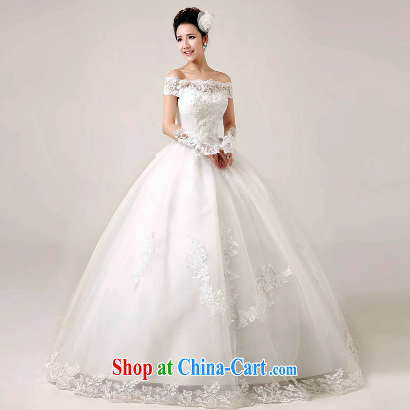 White home about wedding dresses 2015 spring and summer New Field shoulder lace-tail with stylish strap wedding white tailored to contact customer service, white first to about, and shopping on the Internet