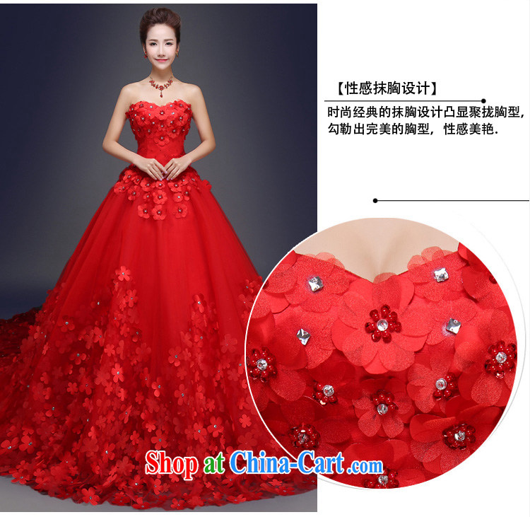 New Red erase chest flowers wedding tail Korean Beauty graphics thin wedding long-tail red 1M tail S pictures, price, brand platters! Elections are good character, the national distribution, so why buy now enjoy more preferential! Health