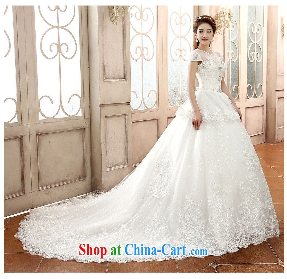The beautiful yarn a Field shoulder long-tail wedding 2015 new elegant beauty with sexy stream terrace, the bride's large tail wedding wedding dresses white customizable pictures, price, brand platters! Elections are good character, the national distribution, so why buy now enjoy more preferential! Health