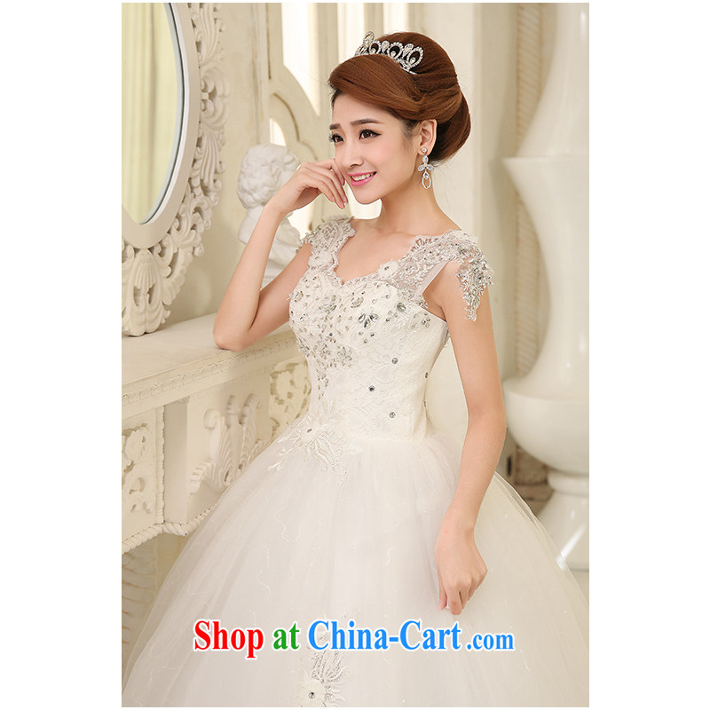 2015 new shoulders with wedding sleeveless simple beauty A with graphics thin strap marriage wedding, beautiful heydays, direct the code custom white customizable, beautiful yarn (nameilisha), and, on-line shopping