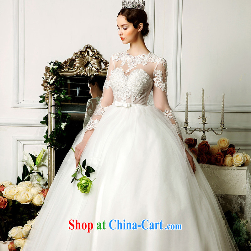 On the wedding dresses new 2015 spring and summer dream Angel with shaggy dress long-sleeved lace wedding ivory L, AIDS, and shopping on the Internet