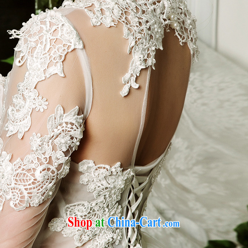 On the wedding dresses new 2015 spring and summer dream Angel with shaggy dress long-sleeved lace wedding ivory L, AIDS, and shopping on the Internet