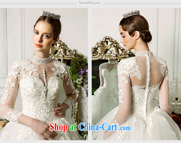 With the wedding dresses new 2015 spring and summer cloud cycle, long sleeved shirt collar lace long-tail stars with wedding ivory L pictures, price, brand platters! Elections are good character, the national distribution, so why buy now enjoy more preferential! Health