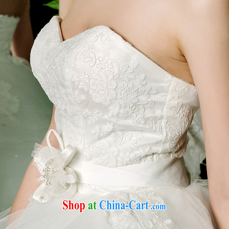 On the wedding dresses new 2015 spring and summer Jing Yao wiped chest lace shaggy dress tail wind Palace wedding ivory L, AIDS, and shopping on the Internet