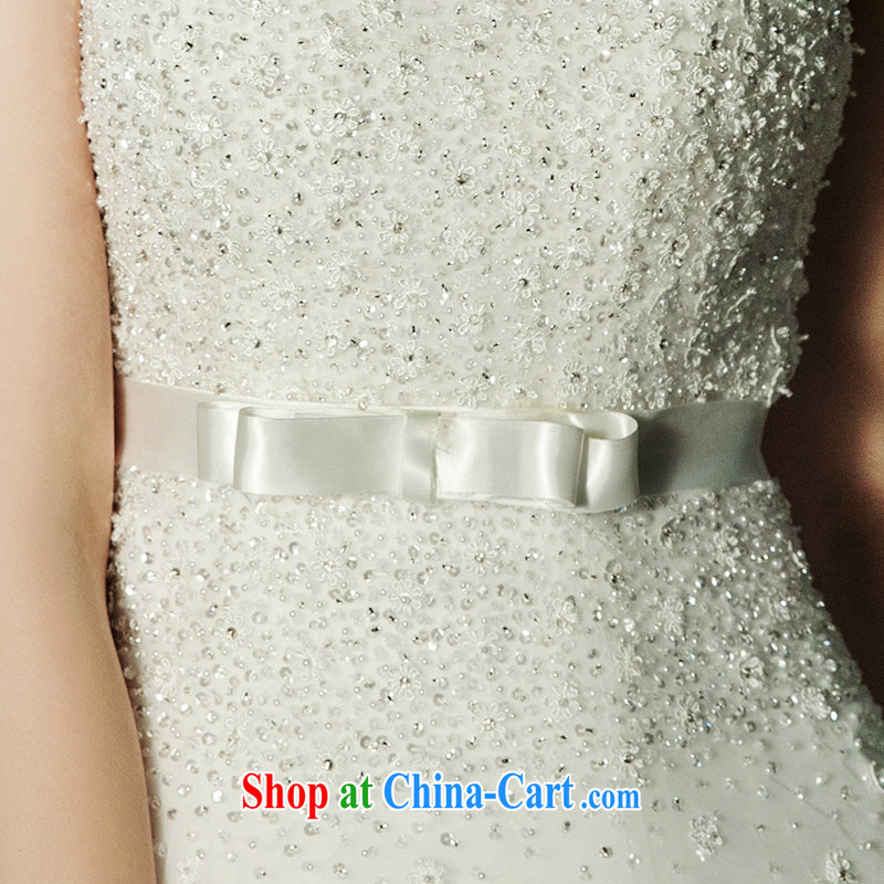On the wedding dresses new 2015 spring and summer, Ms Elsie Leung Yiu wiped his chest high waist lace A Field dress wedding ivory L, AIDS, and shopping on the Internet
