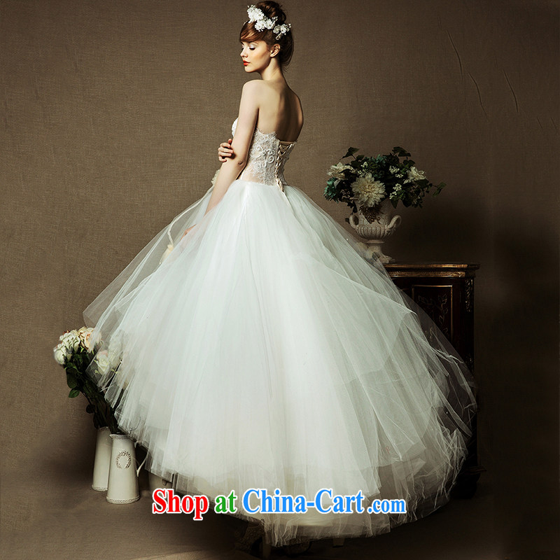 On the wedding dresses new 2015 spring and summer-keun-hsuan erase chest champagne personality short before long wedding champagne color L, AIDS, and shopping on the Internet