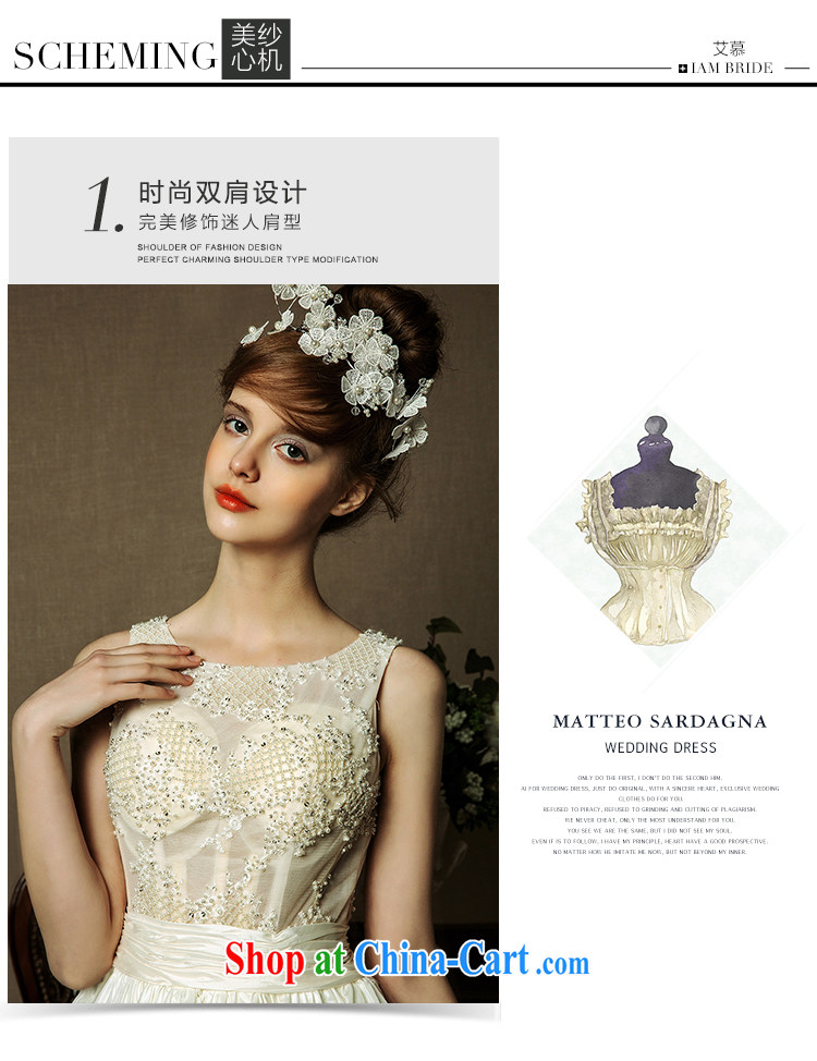 With the wedding dresses new 2015 spring and summer-Xuan shoulders and half with shaggy dress wedding champagne color L pictures, price, brand platters! Elections are good character, the national distribution, so why buy now enjoy more preferential! Health