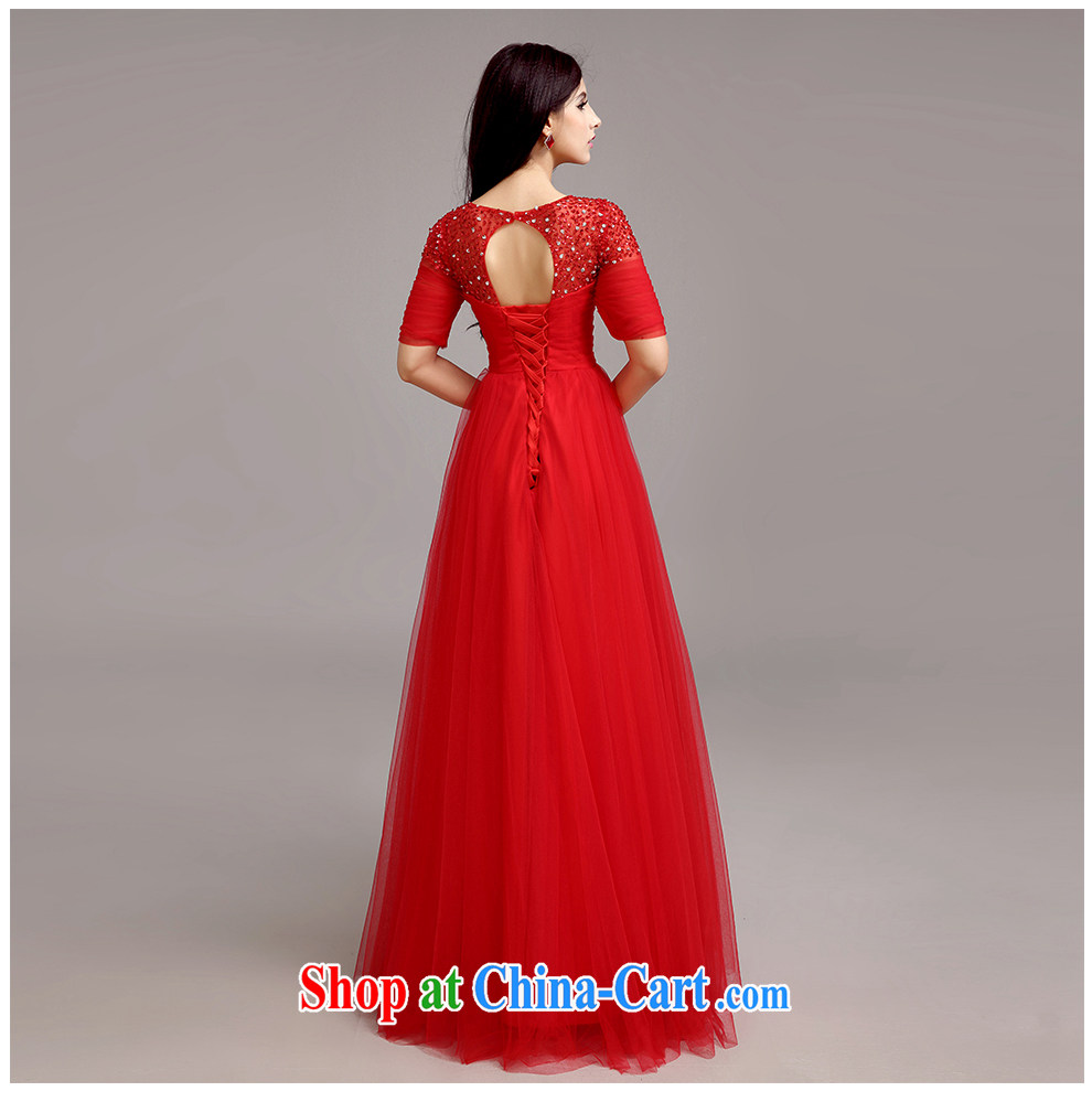 New 20,151 field shoulder alignment to dress double-shoulder short-sleeved round-collar simple graphics thin strap beauty red wedding dresses, beautiful yarn in stock to the light blue can customize pictures, price, brand platters! Elections are good character, the national distribution, so why buy now enjoy more preferential! Health