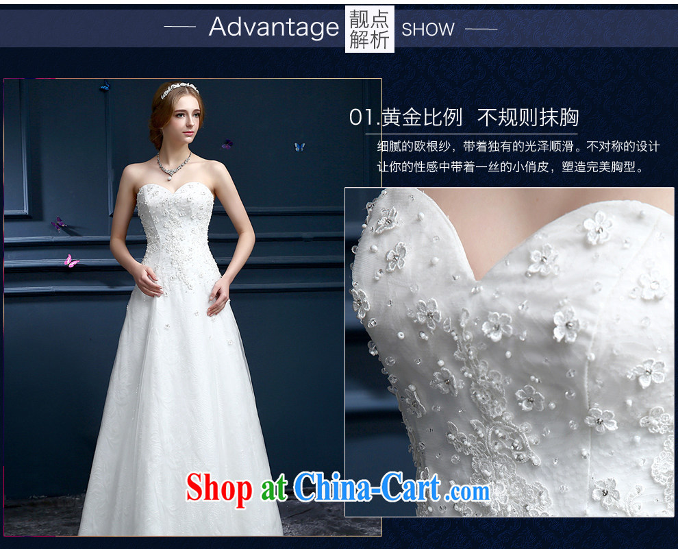 The Champs Elysees, as soon as possible, bride wedding dresses 2015 new spring and summer white minimalist wipe chest Korean A before the code graphics thin beauty wedding white XXL pictures, price, brand platters! Elections are good character, the national distribution, so why buy now enjoy more preferential! Health