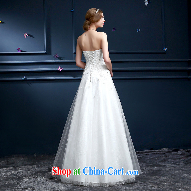 The Champs Elysees, as soon as possible, bride's wedding dresses 2015 new spring and summer white minimalist wipe chest Korean-style A before the code graphics thin beauty wedding white XXL, Hong Kong, Seoul, and online shopping