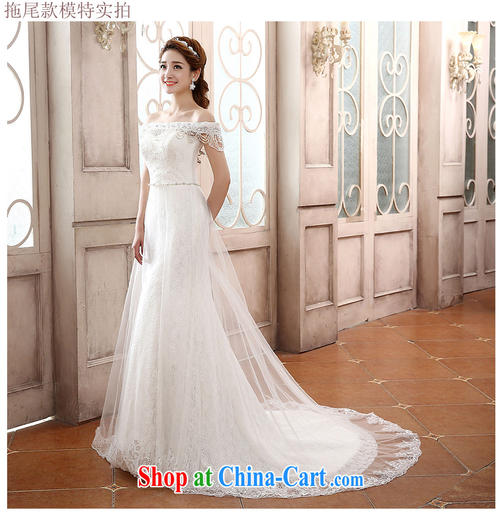 The beautiful yarn a Field shoulder small tail wedding 2015 new collection waist crowsfoot stylish lace-bound beauty with minimalist film floor bridal wedding factory direct tail customizable pictures, price, brand platters! Elections are good character, the national distribution, so why buy now enjoy more preferential! Health