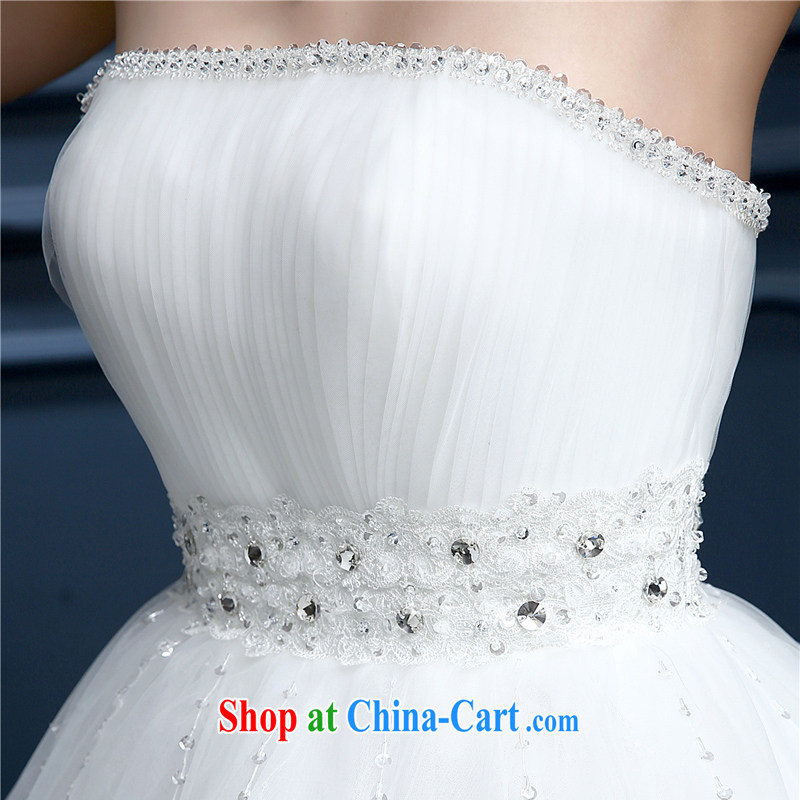 The Champs Elysees, as soon as possible, wedding dresses spring 2015 new Korean Korean chest bare minimalist shaggy dress with bridal wedding pregnant women can pass through the code graphics thin white XL, Hong Kong, and, shopping on the Internet