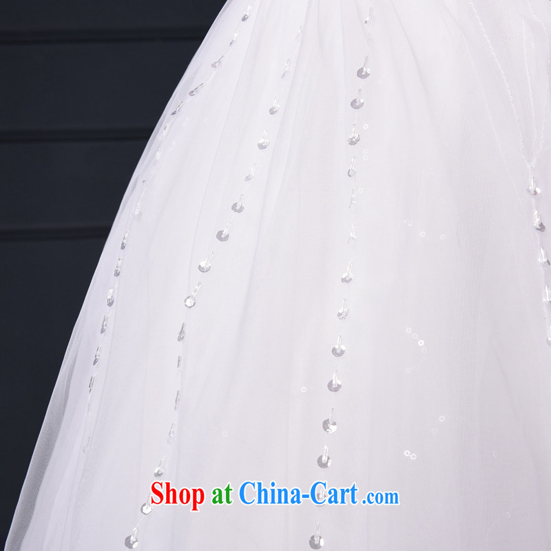 The Champs Elysees, as soon as possible, wedding dresses spring 2015 new Korean Korean chest bare minimalist shaggy dress with bridal wedding pregnant women can pass through the code graphics thin white XL, Hong Kong, and, shopping on the Internet