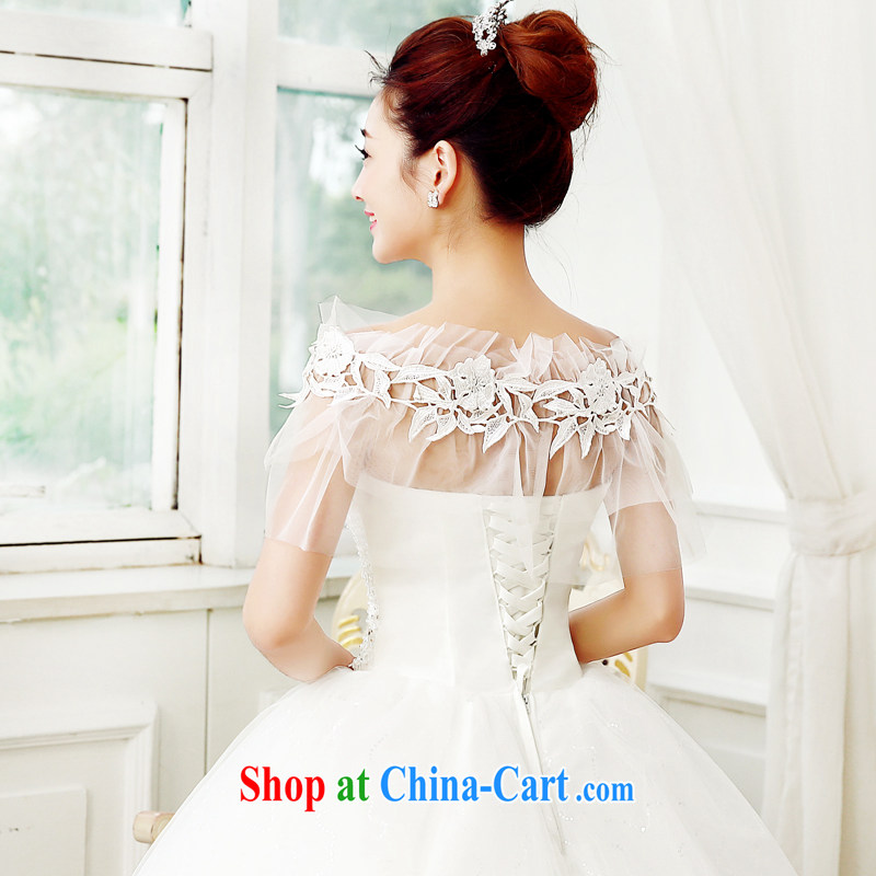 Time his wedding shawl summer 2015 new wedding dresses accessories marriages a shoulder shawl Korean bridesmaid gauze white shoulders, white, code, time, and shopping on the Internet