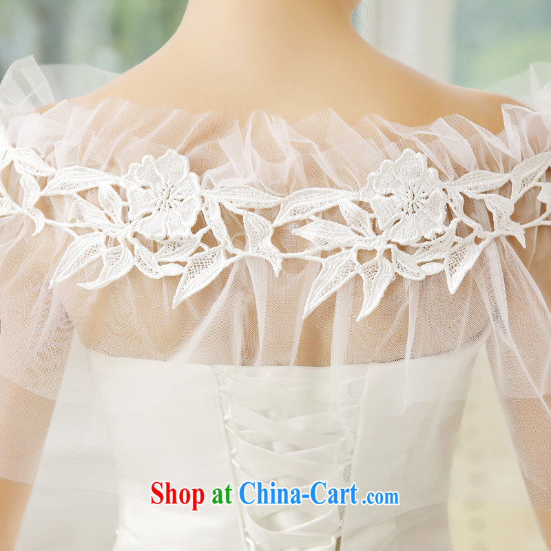 Time his wedding shawl summer 2015 new wedding dresses accessories marriages a shoulder shawl Korean bridesmaid gauze white shoulders, white, code, time, and shopping on the Internet