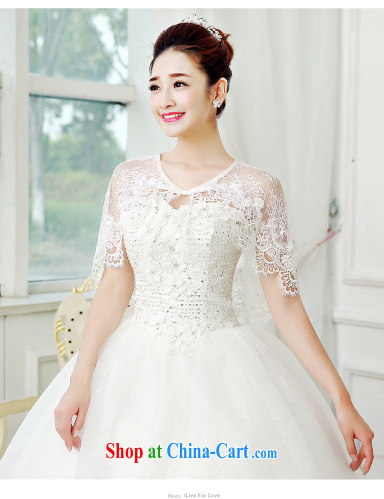 Time his wedding thin lace jacket 2015 spring and summer new bridal shawl white Web yarn flowers bridal accessories dress decorated with anti-shaded white are code pictures, price, brand platters! Elections are good character, the national distribution, so why buy now enjoy more preferential! Health