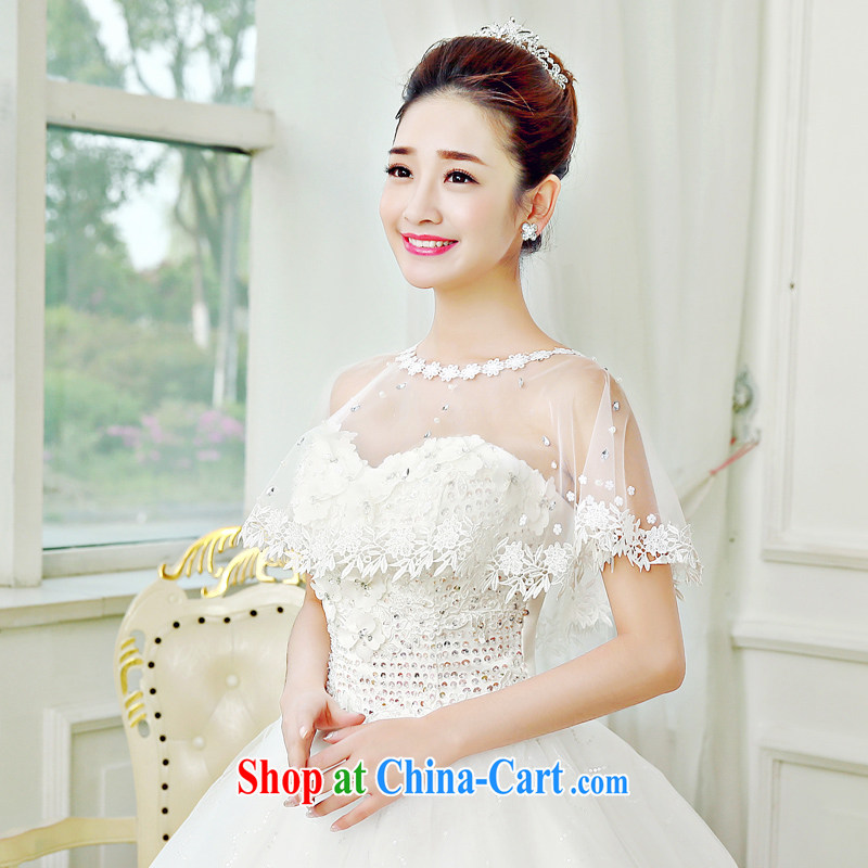 Time SYRIAN ARAB 2015 spring and summer bridal shawl new wedding dresses accessories white thin lace fluoroscopy shawls wood drill with flowers with white, time, and shopping on the Internet