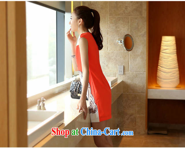 Colorful Flowers summer 2015 new sleeveless round style style beauty wedding girls stamp hit color dresses 8018 orange XL pictures, price, brand platters! Elections are good character, the national distribution, so why buy now enjoy more preferential! Health