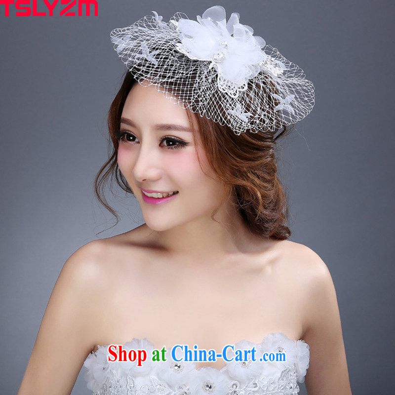 Tslyzm bridal head-dress with flowers dress wedding accessories 2015 new Web by the Shanghai style show photo building photography photography clothing and ornaments white