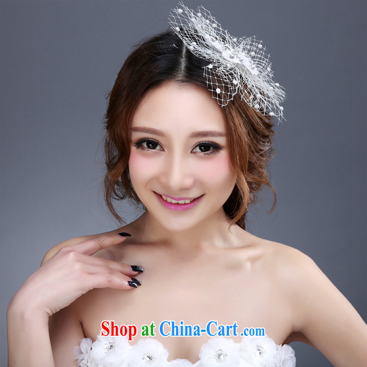 Tslyzm bridal head-dress bridesmaid Korean dress wedding accessories butterfly netting yarn water drilling Ballroom stage show videos, photo and white pictures, price, brand platters! Elections are good character, the national distribution, so why buy now enjoy more preferential! Health