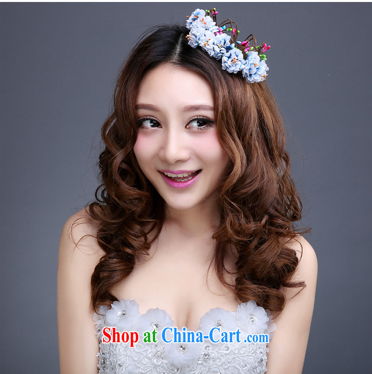 Tslyzm bridal wedding accessories wedding dresses bridesmaid head-dress 2015 new spring and summer resort seaside braided flowers Bohemia, Korean garlands and ornaments blue-violet pictures, price, brand platters! Elections are good character, the national distribution, so why buy now enjoy more preferential! Health