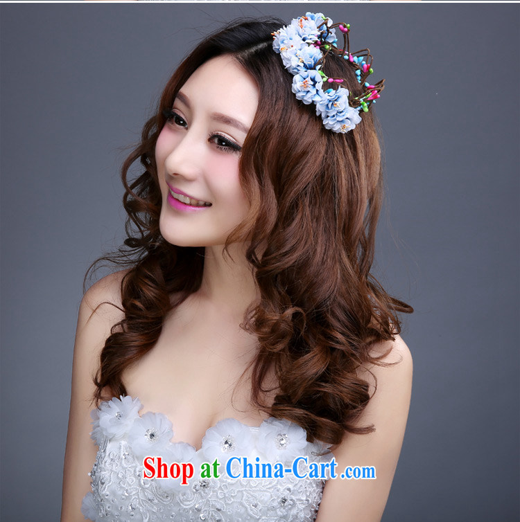 Tslyzm bridal wedding accessories wedding dresses bridesmaid head-dress 2015 new spring and summer resort seaside braided flowers Bohemia, Korean garlands and ornaments blue-violet pictures, price, brand platters! Elections are good character, the national distribution, so why buy now enjoy more preferential! Health