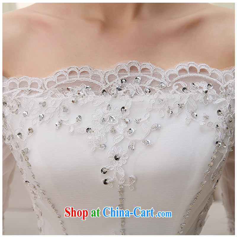 The beautiful yarn a shoulder with wedding fashion A beauty with the cuff lace strap graphics thin bridal wedding dresses 2015 New factory direct white customizable, beautiful yarn (nameilisha), shopping on the Internet