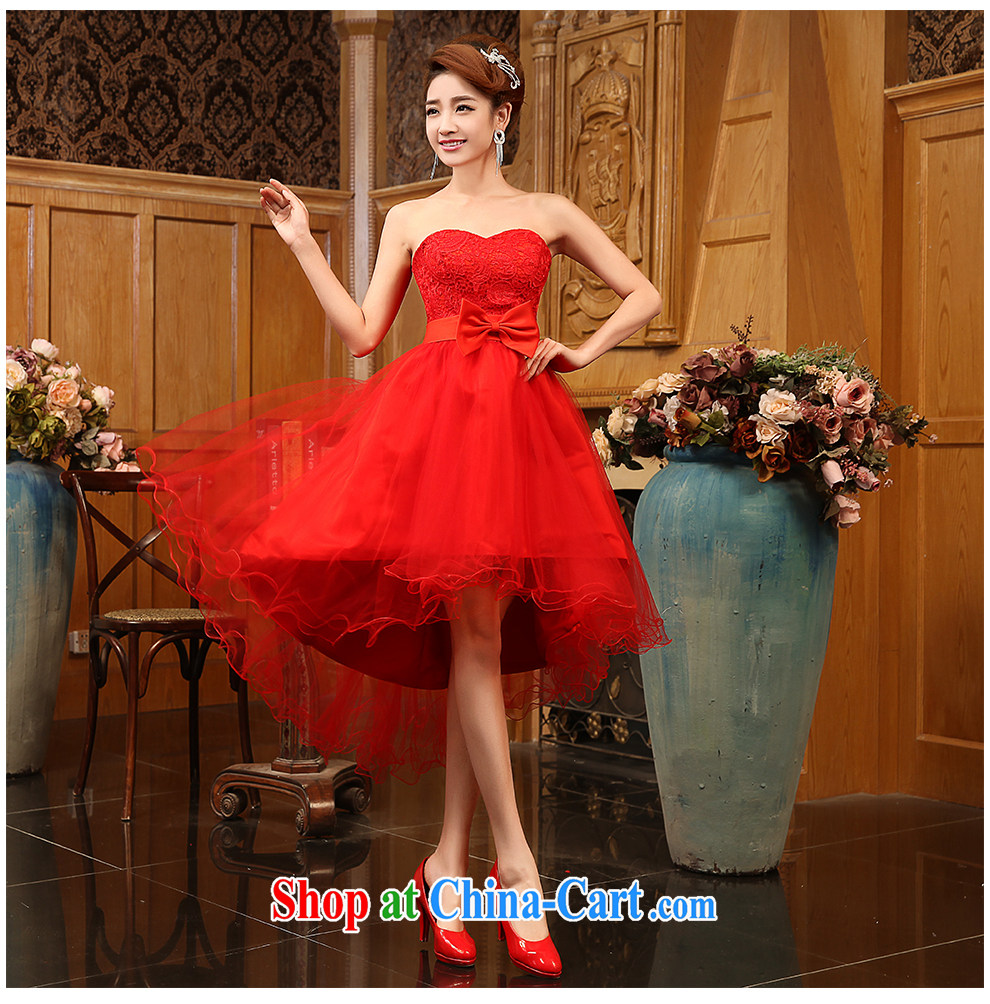 The beautiful yarn bare chest short grew up after the red lace short skirt tied with Korean beauty service toast photo building 2015 New factory direct short skirts red customizable pictures, price, brand platters! Elections are good character, the national distribution, so why buy now enjoy more preferential! Health