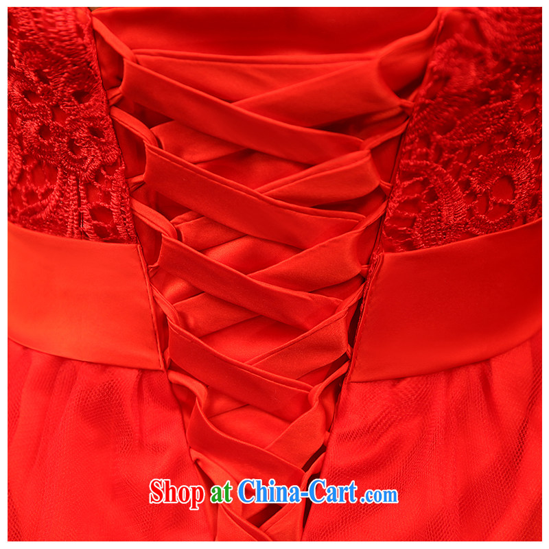 The beautiful yarn bare chest short grew up after the red lace short skirt tied with Korean-style toast beauty service shadow floor 2015 New factory direct short skirt red can be customized, beautiful yarn (nameilisha), online shopping