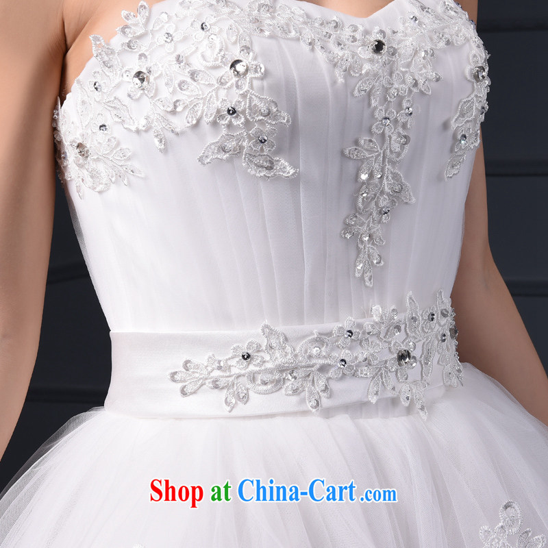 The Shannon Karen's wedding dresses 2015 new marriages wiped chest white long tie-up beauty to the Code wedding Korean-style spring and summer white XXL, Hong Kong, and, on-line shopping