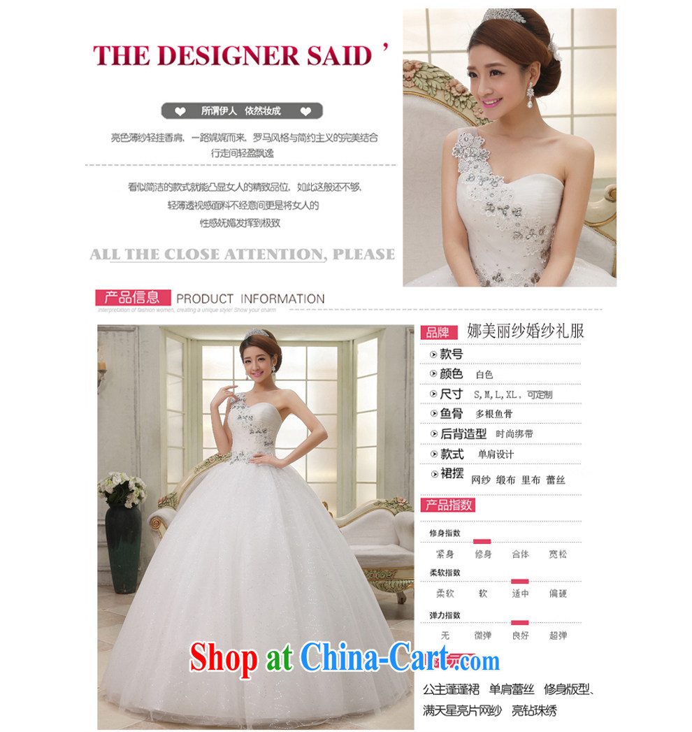 The beautiful yarn 2015 new single shoulder with wedding Korean-style beauty tied with graphics thin minimalist Princess wedding dresses photo building factory direct white customizable pictures, price, brand platters! Elections are good character, the national distribution, so why buy now enjoy more preferential! Health