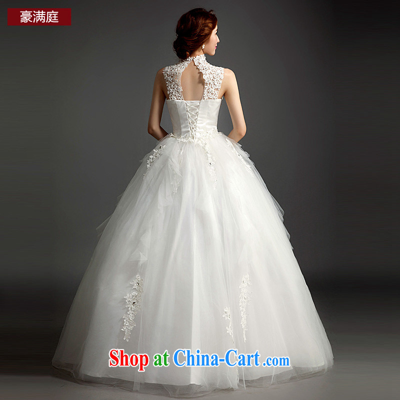 Ho full Chamber wedding dresses new 2015 modern Korean brides field shoulder back exposed lace straps with white white XL, Ho full chamber, and shopping on the Internet