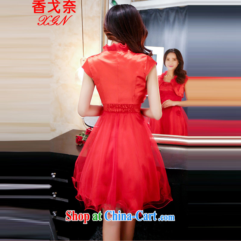 The Shannon Gore, 2015 new marriage bridal toast service bridal dresses cheongsam dress marriage red back door service red XXXL, Hong Kong Gore (XGN), and, on-line shopping
