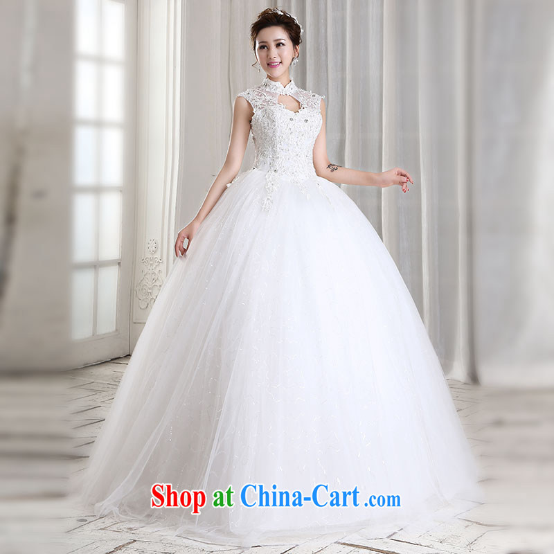 Jubilee 1000 bride 2015 new Korean lace shoulders wedding dresses New with package shoulder graphics thin the field shoulder bridal wedding H 3202 white XL