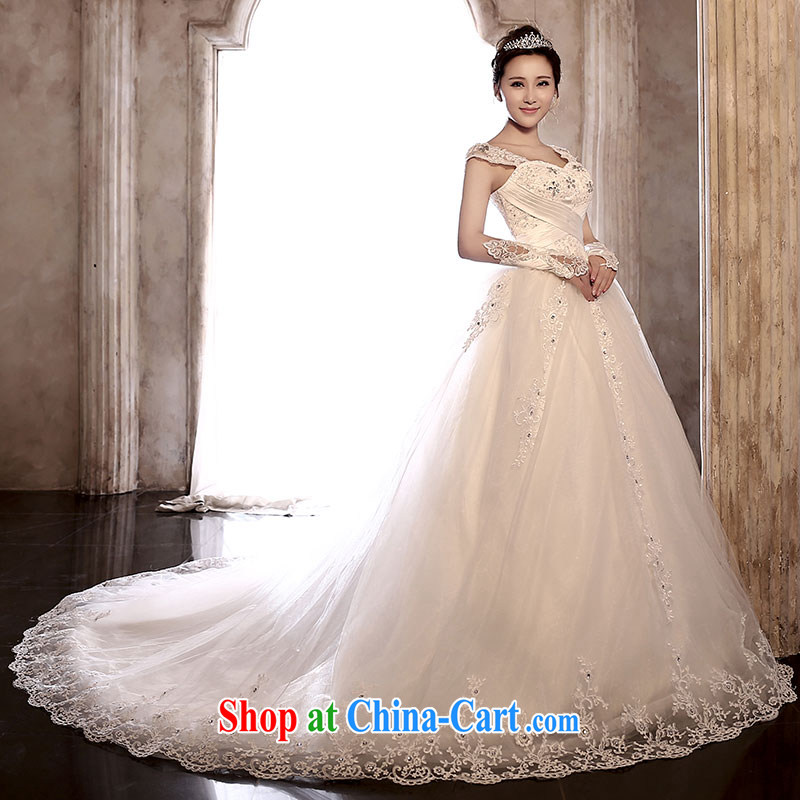 1000 Jubilee 2015 brides new paragraph 3 through the lace bridal wedding dresses video thin the Field shoulder tail stylish wedding H 920 tail, XL, 1000 Jubilee bride, shopping on the Internet