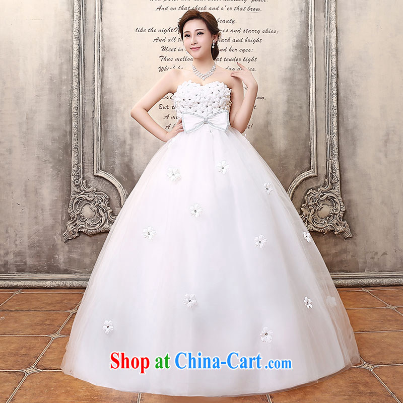 Jubilee 1000 bride 2015 new XL pregnant high waist wedding dresses larger thick mm video thin wedding band bowtie beauty H 113 white XXL