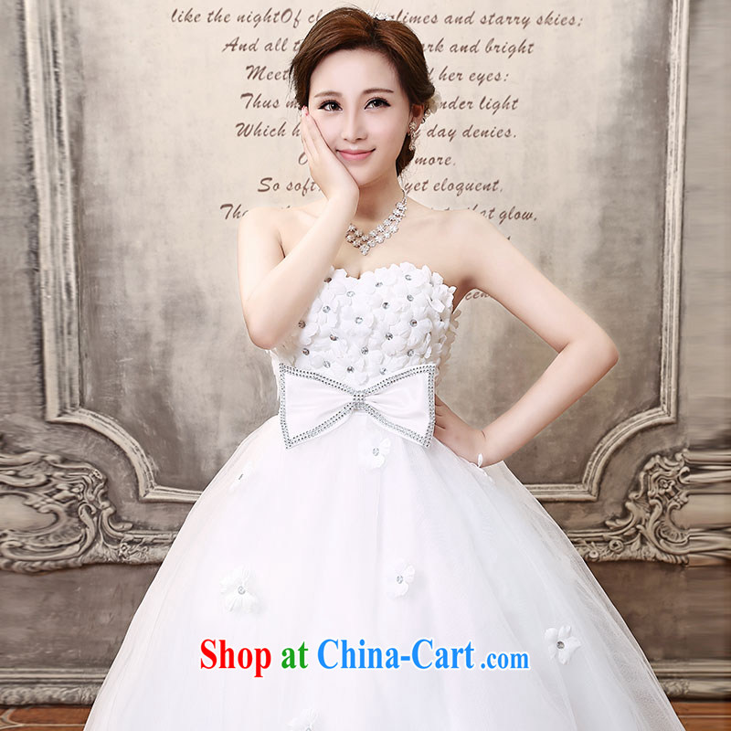 Jubilee 1000 bride 2015 new XL pregnant high-waist wedding dresses larger thick mm video thin wedding band Bow Tie beauty H 113 white XXL, 1000 Jubilee bride, shopping on the Internet
