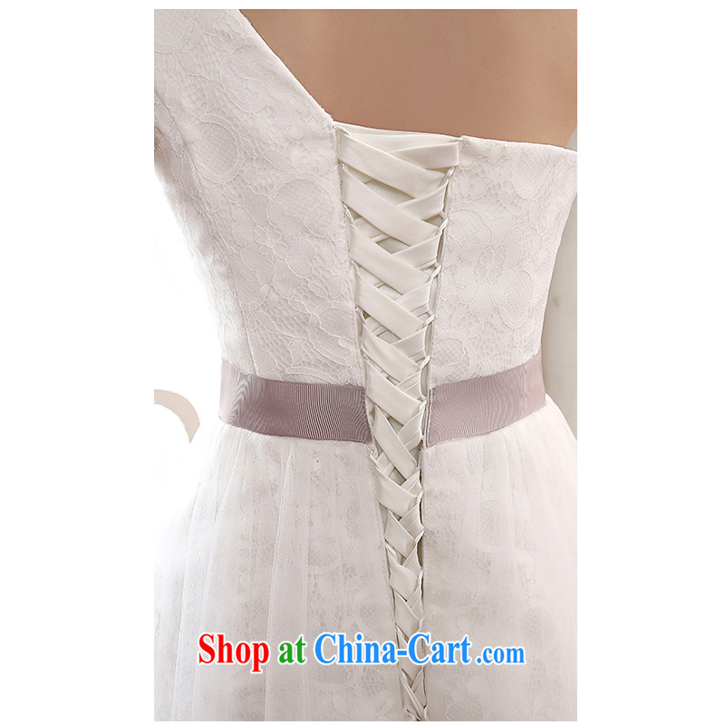 Click shoulder small tail wedding lace-Front short long fluoroscopy and stylish large code strap graphics thin bridal wedding dresses, beautiful yarn 2015 New factory direct white can be customized, beautiful yarn (nameilisha), online shopping