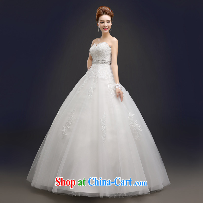 In Europe and the waist A with new wedding dresses summer 2015 new Korean layout double-shoulder with bridal graphics thin the field shoulder wedding white lace-work after the Pearl River Delta (PRD and stylish white tailored final 7 days, Kou (JIAONI), o