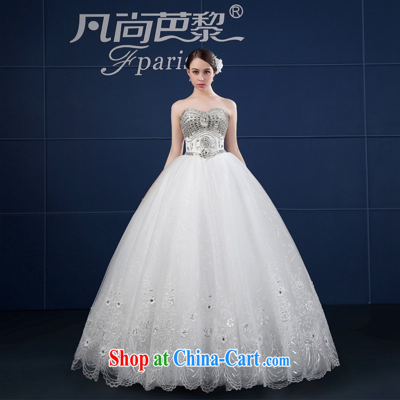 Where is Paris wedding dresses 2015 new spring and summer retro large code custom wiped his chest, bride, wedding summer white XXL