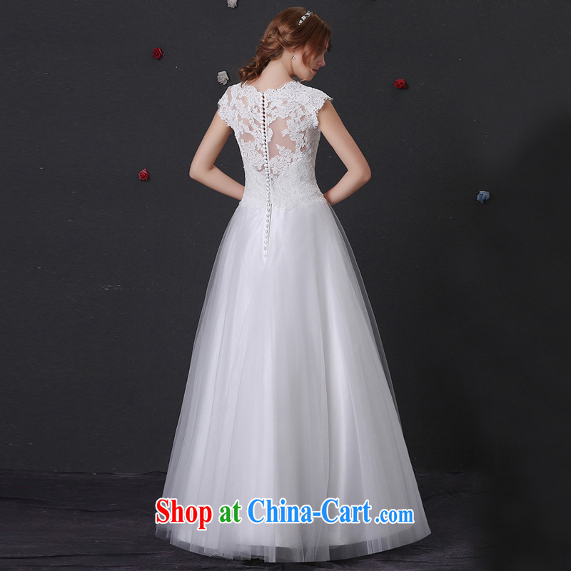 DressilyMe custom wedding dresses 2015 wedding dresses spring and summer new retro simplicity lace Princess shaggy skirts sunken shoulder cuff tail larger ivory - out of stock XL, DRESSILY ME OCCASIONS WEAR ON - LINE, shopping on the Internet