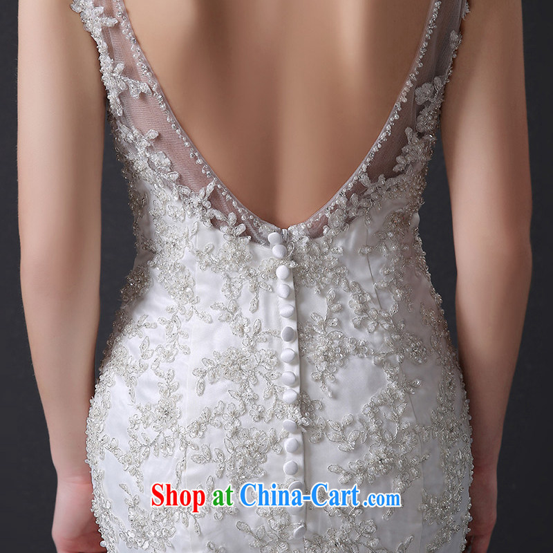 DressilyMe custom wedding dresses 2015 wedding dresses spring and summer new cultivating crowsfoot lace stylish tail white dual pack shoulder bridal with ivory - out of stock XL, DRESSILY ME OCCASIONS WEAR ON - LINE, shopping on the Internet