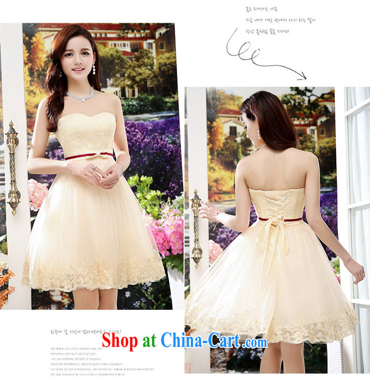 To show wedding 2015 new stylish evening dress wiped his chest Adjustable size lace bridesmaid marriage with toast serving women serving performances HC 563 apricot XL pictures, price, brand platters! Elections are good character, the national distribution, so why buy now enjoy more preferential! Health