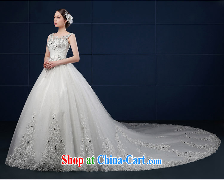 wedding dresses 2015 new spring and summer beauty drill Korean version the code package double-shoulder a shoulder bridal wedding summer trailing white XXL pictures, price, brand platters! Elections are good character, the national distribution, so why buy now enjoy more preferential! Health