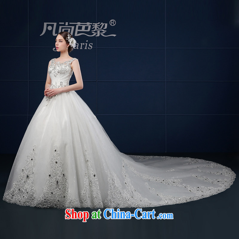 wedding dresses 2015 new spring and summer beauty drill Korean version the code package double-shoulder a shoulder bridal wedding summer trailing white XXL, where hip hop is Lai (FSUNPARES), online shopping