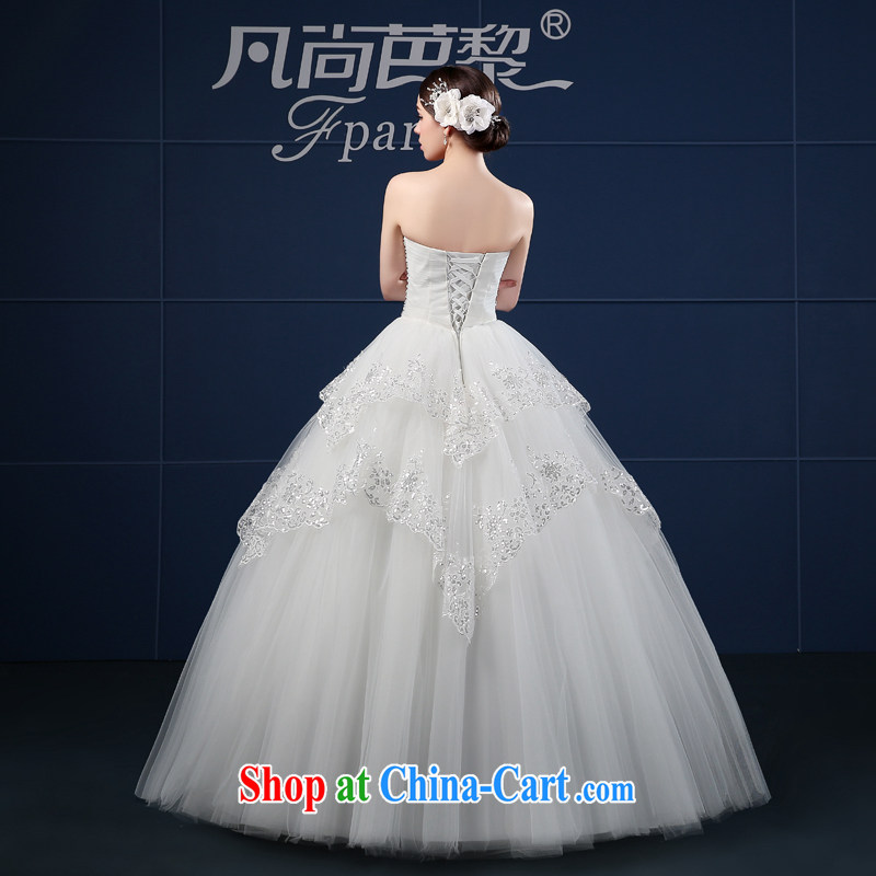 wedding dresses 2015 new spring and summer Korean version of the greater code drill cultivating graphics thin wiped his chest, bride, wedding summer white XXL, where hip hop is Lai (FSUNPARES), online shopping