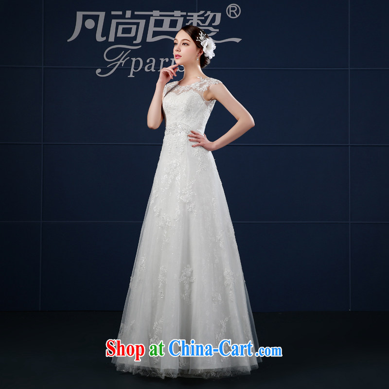wedding dresses 2015 spring and summer New Field shoulder stylish Korean version with cultivating graphics thin large code bridal wedding summer white XXL, where Barbara is Lai (FSUNPARES), online shopping
