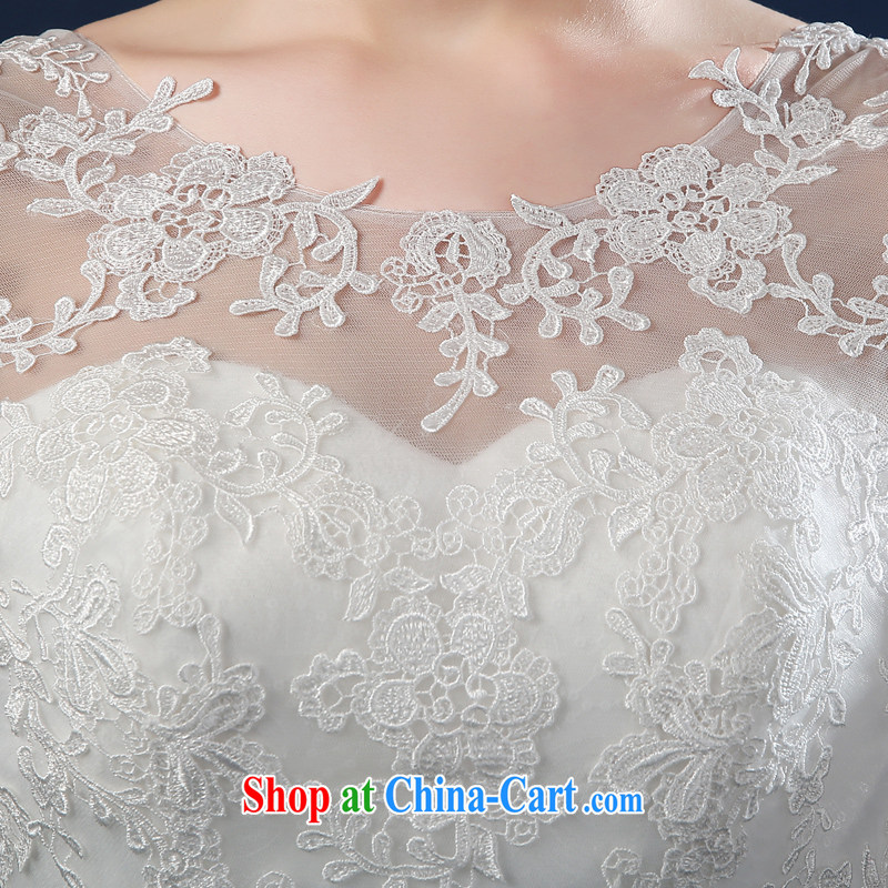 wedding dresses 2015 spring and summer New Field shoulder stylish Korean version with cultivating graphics thin large code bridal wedding summer white XXL, where Barbara is Lai (FSUNPARES), online shopping