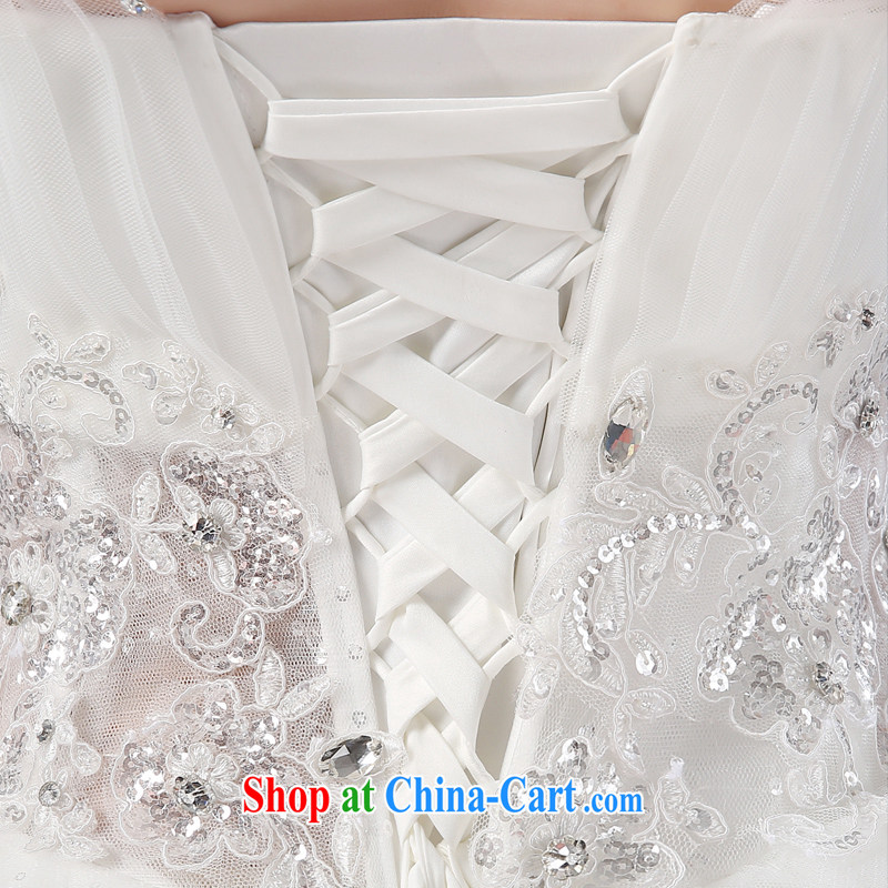 Double-shoulder wedding dresses 2015 new spring and summer Korean large, minimalist beauty custom alignment, bridal wedding summer white XXL, where Barbara is Lai (FSUNPARES), online shopping
